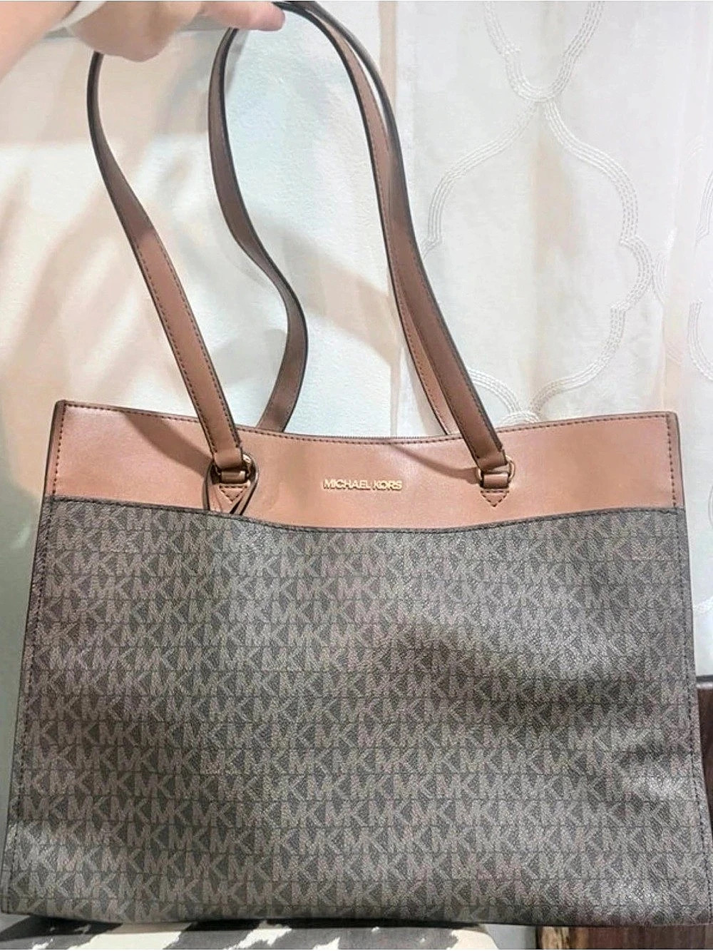 Michael Kors Medium Logo Tote Bag Brown
